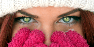 green winter eyes